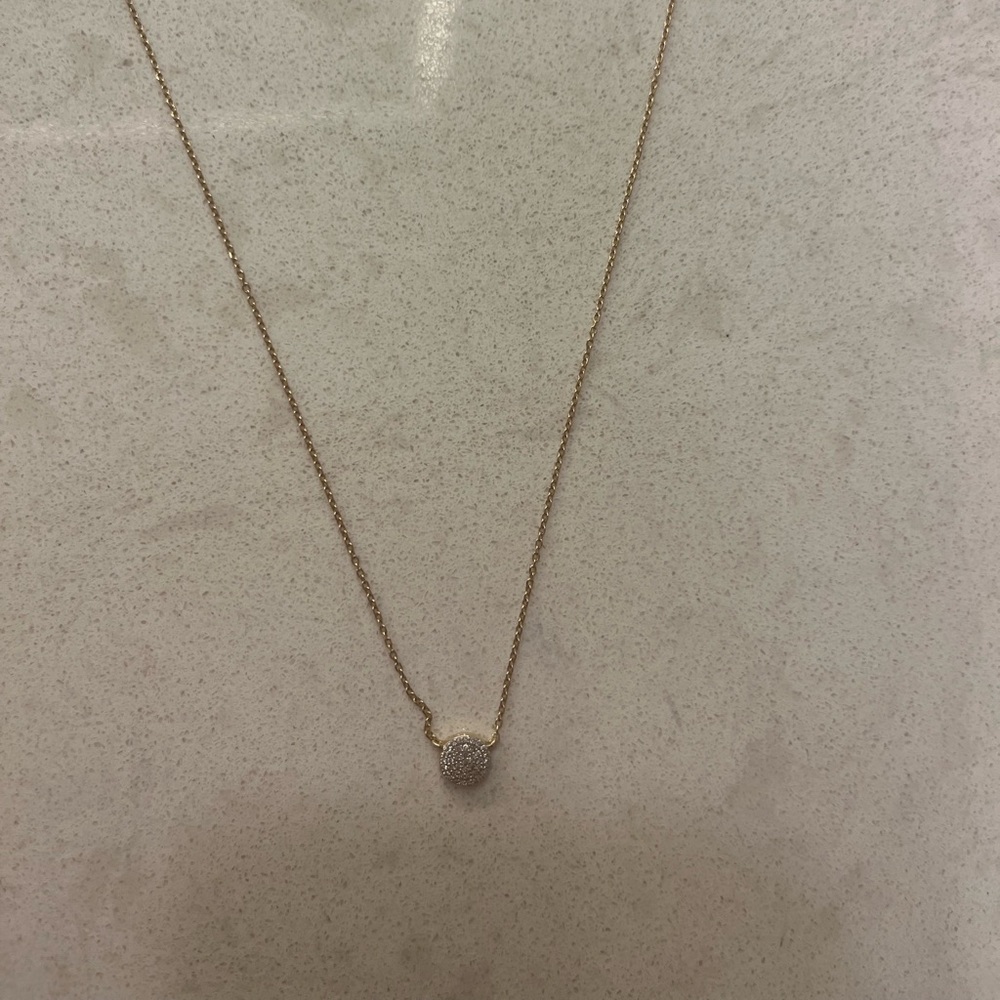 Mejuri Large Pavé Diamond Round Necklace